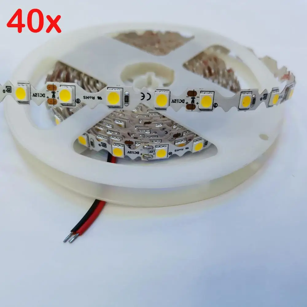 

FREE DHL 200m/lot Epistar S Shape white/warm/RGB DC12V 5050 LED strip Light For Advertising Channel Letter 3 years warranty