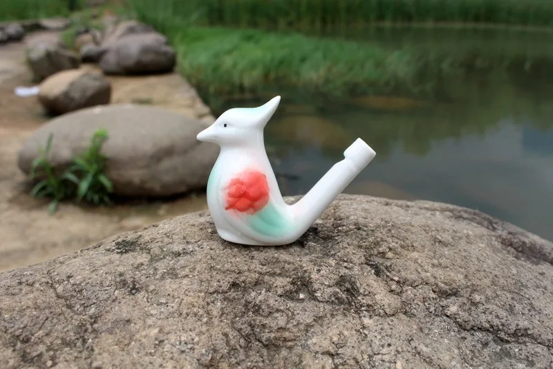 Coloured Drawing Ceramic Water Bird Whistle Bathtime Musical Toy for Kid Early Learning Educational Children Gift | Игрушки и хобби