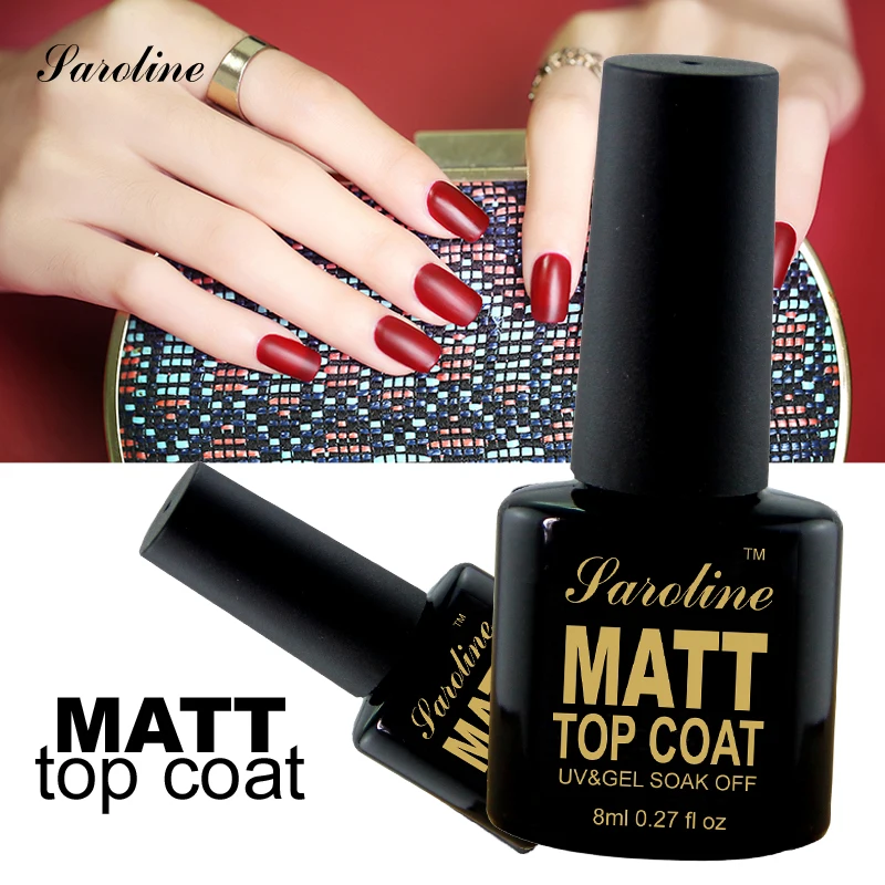 Saroline Matt Matte Top Coat soak off gel polish New Intense Seal Protect Dry Nail Top Coat 0