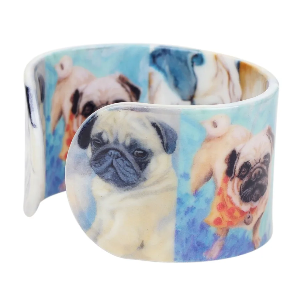 Пластиковые браслеты с собакой Bonsny из мультфильма Bulldog индийские модные