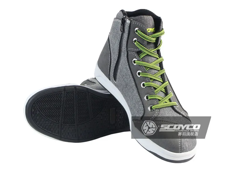 Мужские ботинки в байкерском стиле дорожная Уличная Повседневная обувь bato ботинки для мотокросса moto серый Scoyco Защитное снаряжение из льна микрофибры ЕС 39-46