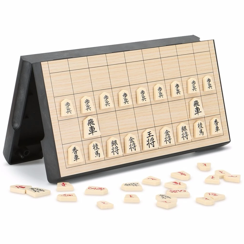 Shogi portátil Tarjeta magnética japonesa juego de ajedrez plegable y Shogi portátil Tarjeta magnética japonesa juego de ajedrez plegable y