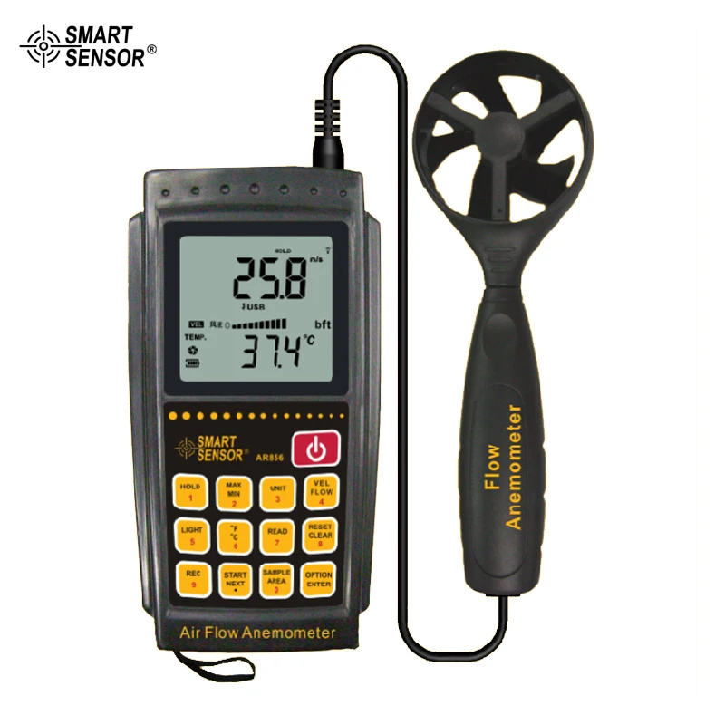 

Common Weather Station Instrument Air Flow Wind Speed Anemometer Tester Smart Sensor AR856