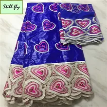 Африканский хлопок вышитые жаккардовые ткань последние Гвинея парчи Базен riche getzner шнур кружево с бусины 5+ 2 ярдов/партия P-28