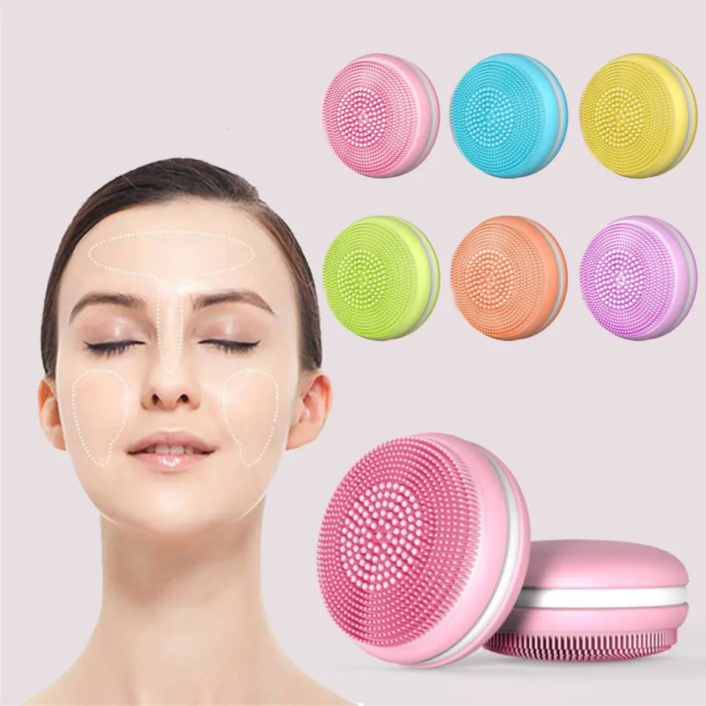 

Electric Mini Face Cleansing Brush Beauty Instrument Silicone Ultrasonic Vibration Waterproof Deep Cleaning for Unisex