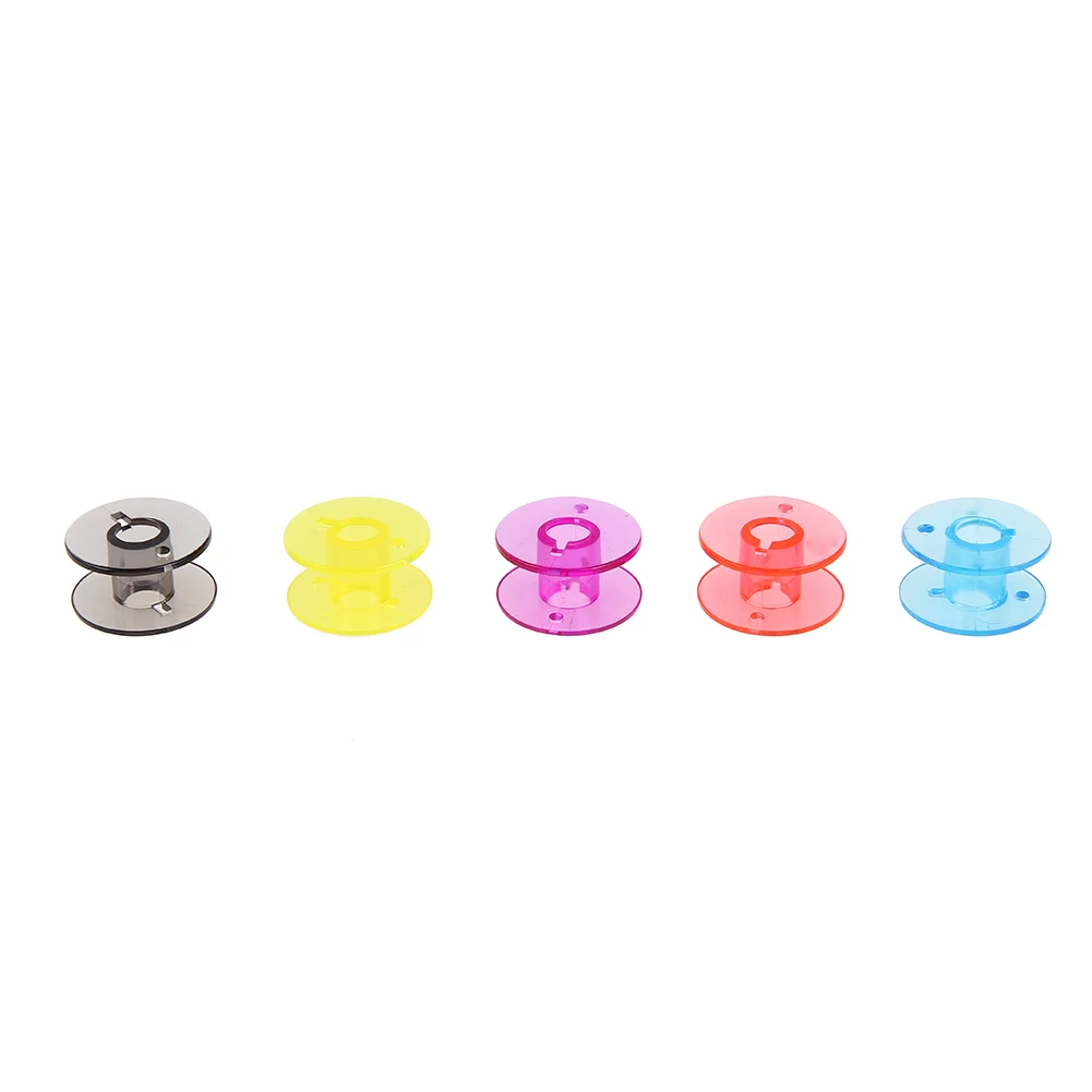 

25pc/box Plastic Single Bobbin Sewing Machine Spools With Thread Storage Case Box DIY Apparel Sewing Tools E5M1