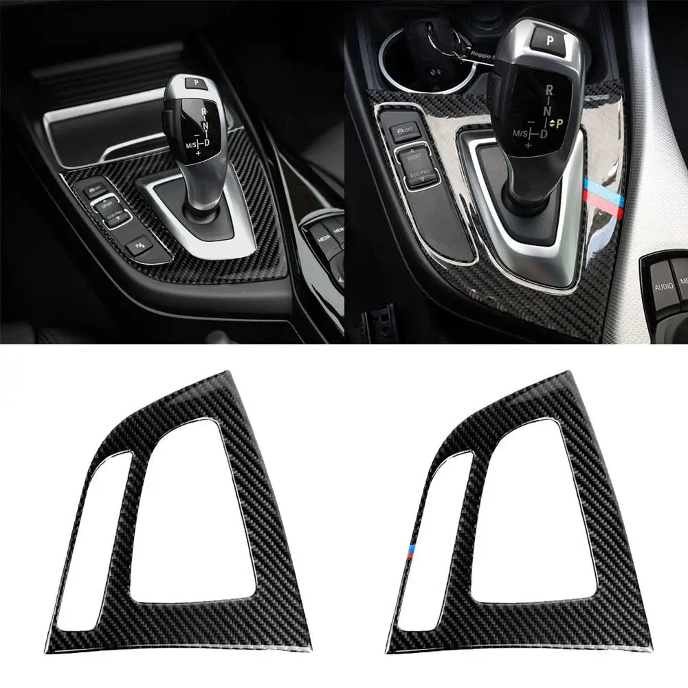 

Carbon Fiber Gear Shift Control Panel Cover Interior Trim Car Auto Sticker for BMW F20 F21
