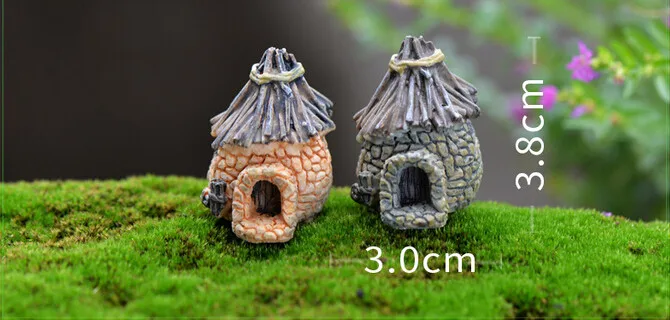 1 шт. милый мини-дом DIY смолы фея сад ремесло украшения миниатюрный микро гном подарок Террариум F0189