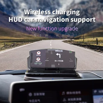 

Universal Smart Cell phone Holder Mount Head Up Display Car HUD Phone GPS Navigation Wireless Charger Stand For iPhone 8 Plus X