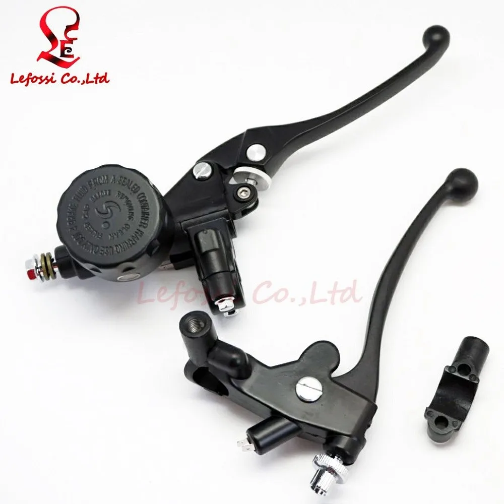 

1 Pair LEFT& RIGHT 7/8" inches 22mm MOTORBIKE FRONT HYDRAULIC BRAKE& CLUTCH MASTER CYLINDER RESERVOIR CLUTCH LEVER FREE SHIPPING