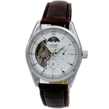 2015 New Hot Hommes Montres Squelette Creux De Mode Tourbillon Mécanique Main Vent des Hommes D’affaires De Luxe Bracelet En Cuir Montre-Bracelet