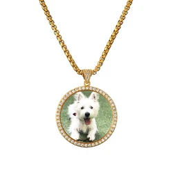 Personalized Pet Picture Necklace Pendant Gift For Family Bling Cubic Zircon Chains Photo Necklace Men Jewelry VIP Dropshipping Personalized Pet Picture Necklace Pendant Gift For Family Bling Cubic Zircon Chains Photo Necklace Men Jewelry VIP Dropshipping