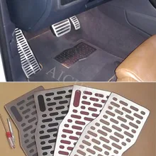 Автомобильный алюминиевая Накладка педали коврики аксессуары для Audi q5 q7 tt mk1 mk2 mk3 a3 8v a1 a3 8l a6 c7 q3 80 s3 2006