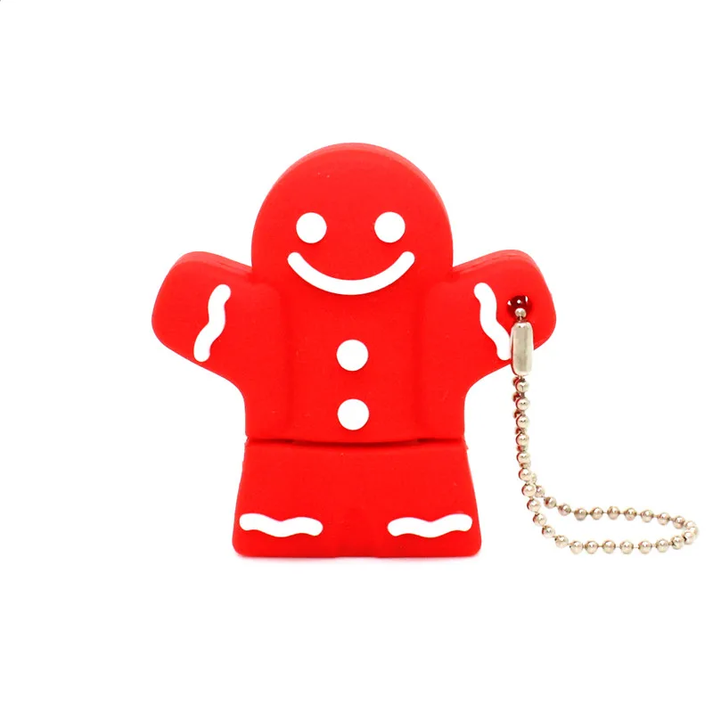 Милый Рождественский usb-накопитель с изображением пряничного человечка, 64 ГБ, флешка, 4 ГБ, 8 ГБ, 16 ГБ, 32 ГБ, Мультяшные перчатки, флешка, карта памяти, печенье, игрушка - Цвет: 4