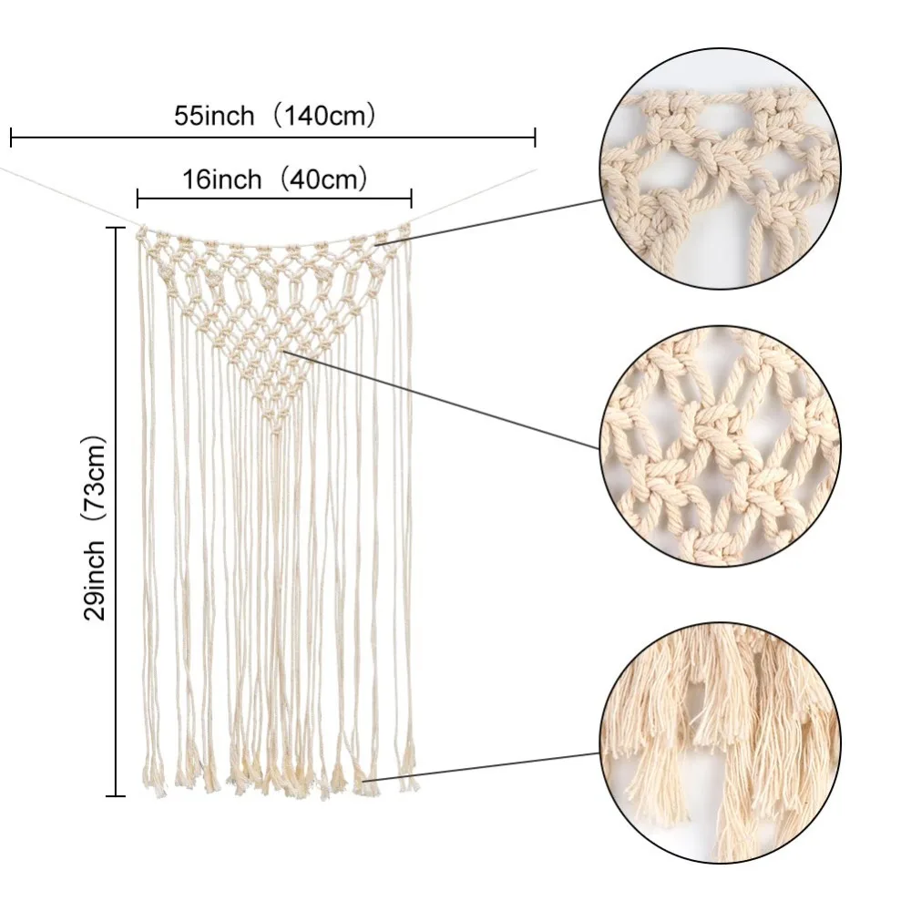 OurWarm ручной работы занавес макраме гобелен фото дисплей стены хлопок висящие декорации Богемия Цветочный Ковер Свадебная вечеринка Декор