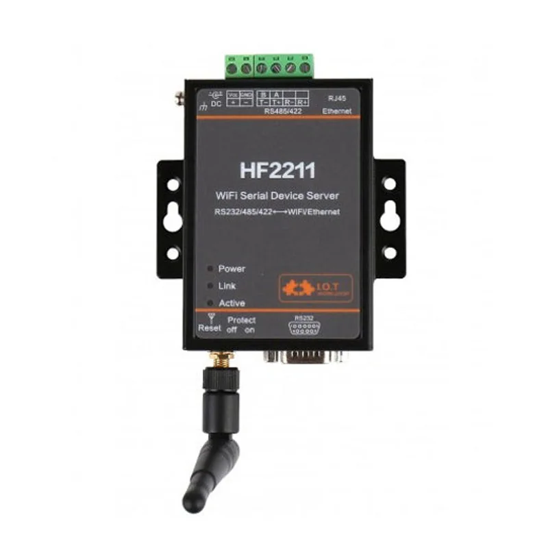IOT управление промышленной автоматизации Modbus Последовательный RS232/RS485/RS422 к WiFi/Ethernet сервер конвертер Модуль HF2211