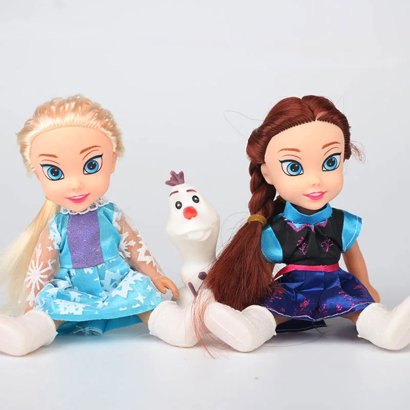 3 шт/набор ПП Хлопок Плюшевые игрушки животные мягкая плюшевая кукла Снежная принцесса Снежная Анна Аиша игрушка кукла коробка Детские игрушки для детей подарок