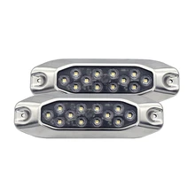 Пара 12/24V высокой мощности " ультра тонкий синий белый зеленый светодиодный подводный свет для морской лодки яхты 316G SS