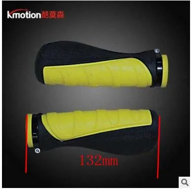 Kmotion MTB шоссейные велосипедные противоскользящие резиновые велосипедные ручки, детали для горного велосипеда, замок на руле велосипеда, скутер - Цвет: G17 yellow