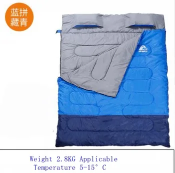 

Hewolf Outdoors Adult Envelope Camping Sleeping Bag Hotel Septum Traveling Use Can Splicing Into Two Seperate Single Bag