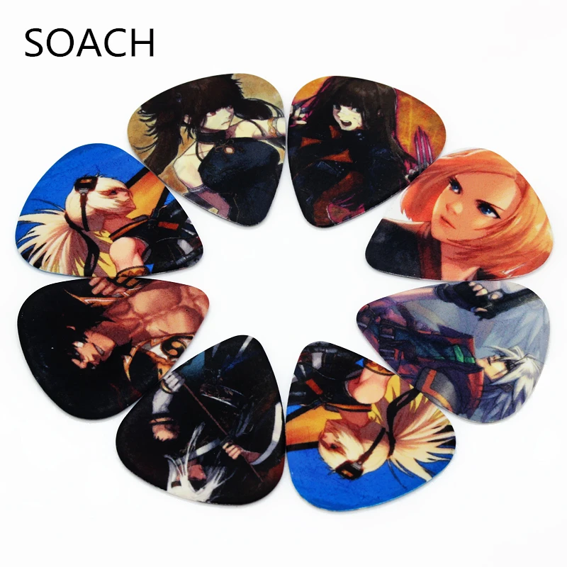 

10pcs/Lot1.0mm thickness guitar strap Manufacturers selling popular game Dungeons Warriors lead guitar picks pattern