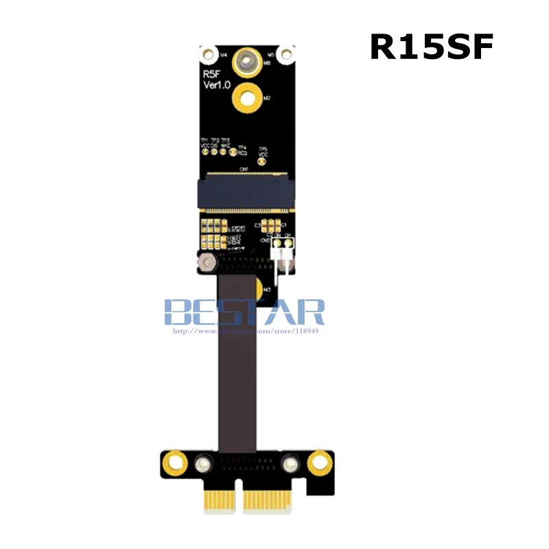 Riser x1 PCIe PCI e 1x To M.2 A.E. Ключ A + E WiFi WAN адаптер NGFF карта удлинитель ленточный кабель 5 см