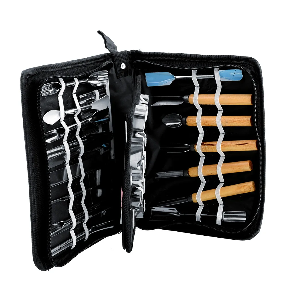 Brand New 1 Set 46Pcs Portable Useful Vegetable Fruit Food Carving Tool Cooking Kit Set peeling