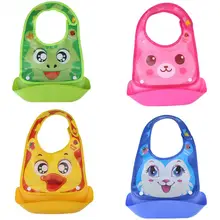 Детские нагрудники с рисунком животных, водонепроницаемые, для маленьких мальчиков и девочек, удобный карманный нагрудник с милым рисунком, слюнявчик, полотенце для кормления, силиконовый Слюнявчик