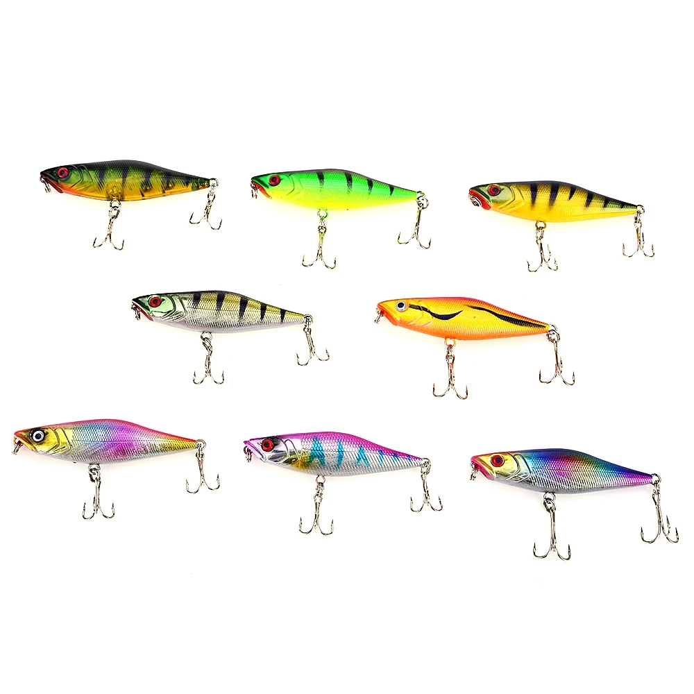 40pcs/set Simulated Bait Minnow Fishing Lure With 3 Fishing Hooks Hard