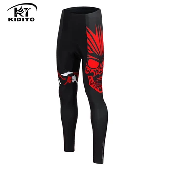 

KIDITOKT 2019 Winter Thermal Fleece Cycling Pants Pro 3D Gel Padded Shockproof MTB Bicycle Cycling Trousers For Men