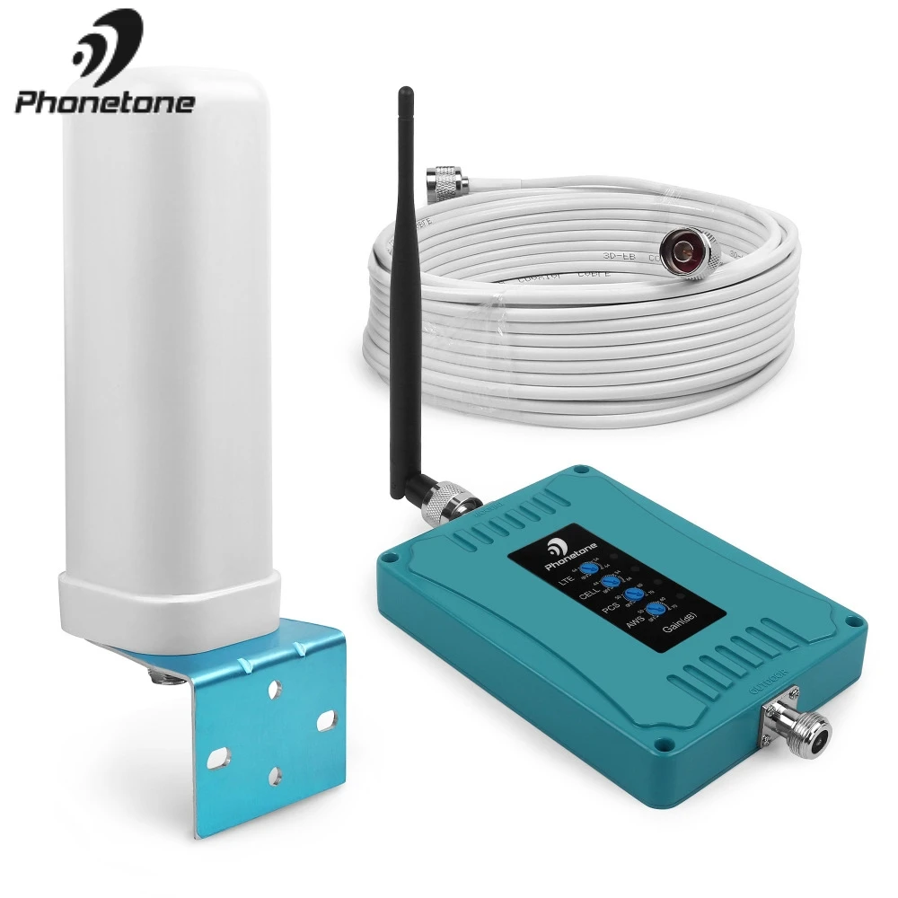 

3G 4G LTE Repeater 5 Band 700/850/1700/1900MHz Cellular Signal Booster AT&T Verizon Mini Size Powerful Booster Amplifier Antenna