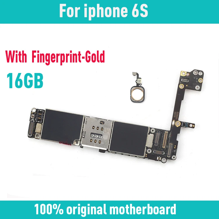 

for iphone 6S 4.7inch gold 16GB original motherboard Factory unlock mainboard IOS system logic board with touch ID main plate