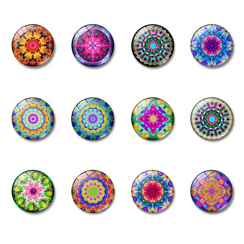 

1pc Glass Dome Round Beautiful Refrigerator Sticker Fridge Magnet For Kids Message Holder Home Decor