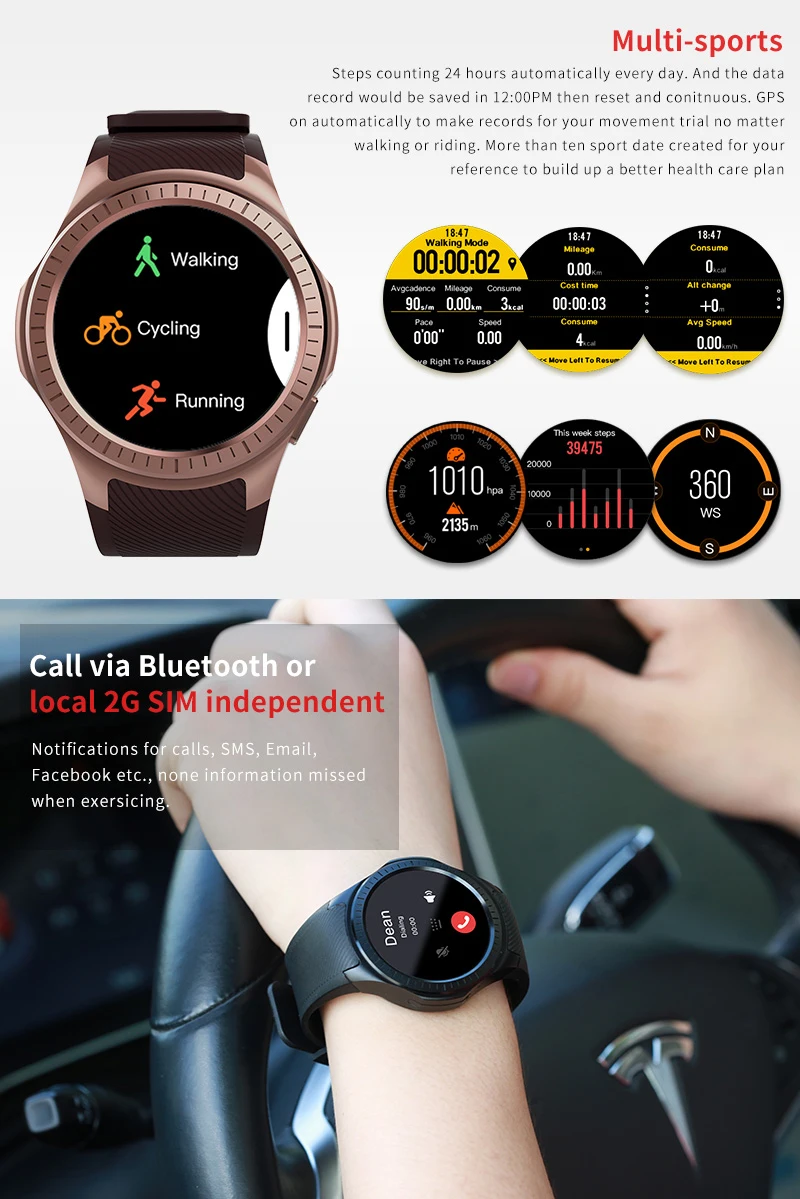 WQ L1 Встроенный gps Смарт-часы кровяное давление Smartwatch монитор сердечного ритма 2G камера вызова высота измерения reloj inteligente