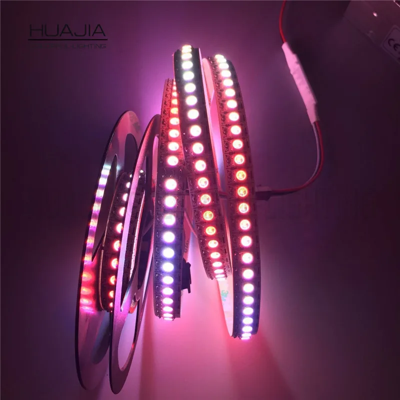 2 м WS2812B 5050 RGB Светодиодная лента 144LED/M черно белая печатная плата индивидуальная
