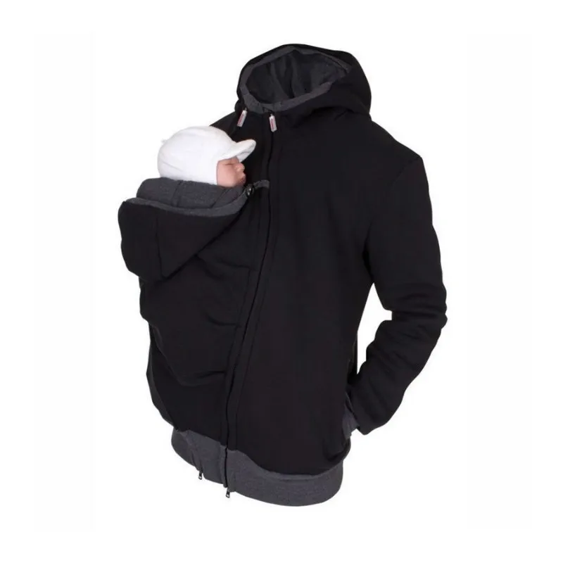 S-2XL, детская куртка кенгуру, толстовка с капюшоном для беременных, верхняя одежда для беременных, зимняя Толстовка для папы