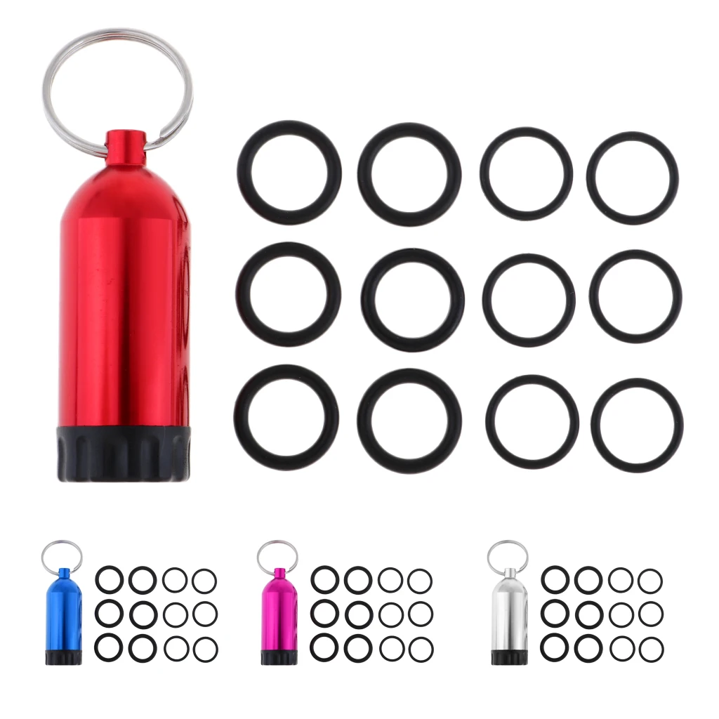 Hot New Scuba Tanks 12 O-Ring Dive Kit Keychain with Brass Pick Multicolor Scuba Tank With O Ring Scuba Diving Tank