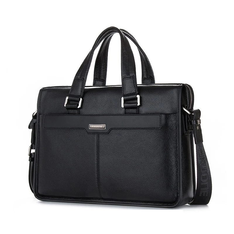 Luxury Brand Cowhide Men Briefcase Business Genuine Leather Bag Leather Laptop Briefcase Shoulder Bags Men Messenger Travel Bags