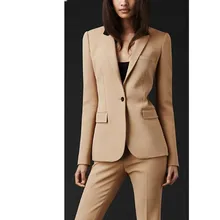 Модные брюки костюм на заказ формальный женский костюм офисный женский деловой костюм бежевый профессиональная рабочая одежда на заказ