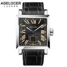 2017 AGELCOER Brand Swiss Geneva watch Men Wristwatch Automatic Mechanical Watches water resistant Date Calendar with