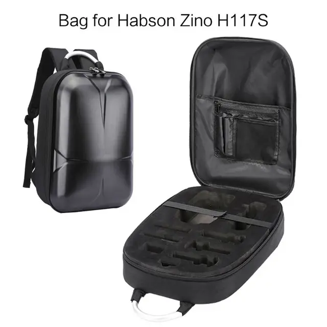 $40.92  Waterproof Hard Shell PC Backpack Box Case Carrying Bag and 2 Pairs Propellers for Hubsan Zino H117