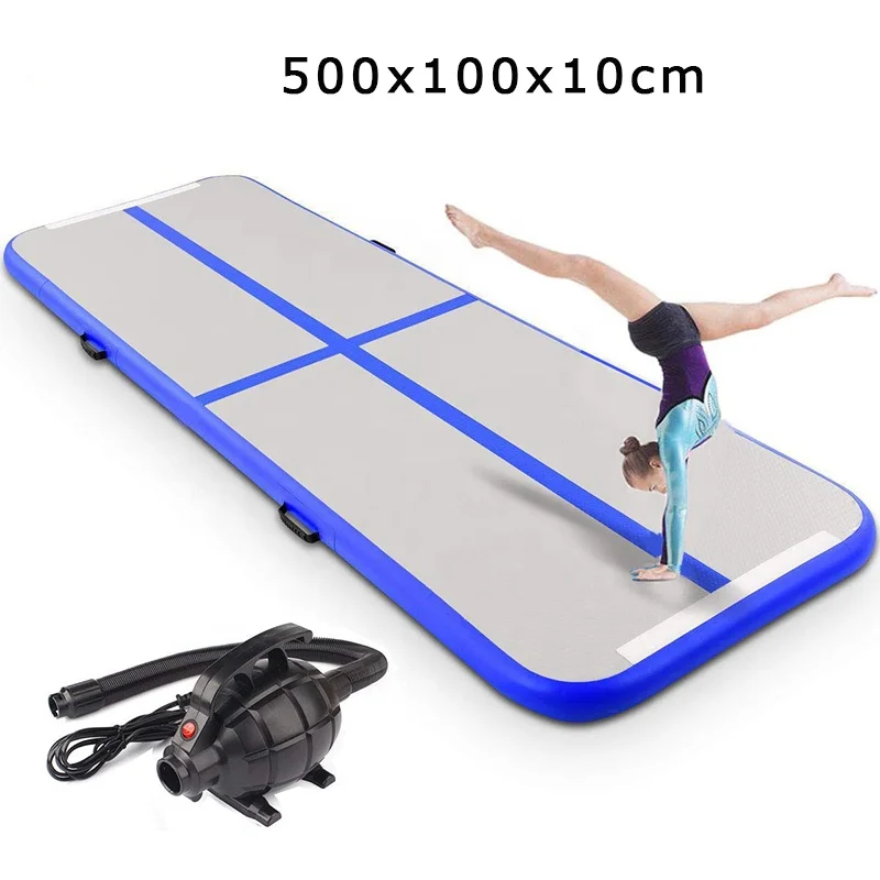 

Factory Direct Sale Inflatable Gym Mat With Pump Colorful Inflatable Tumbline Track 3/4/5M Air Floor/Bouncing Mat Cheap Price
