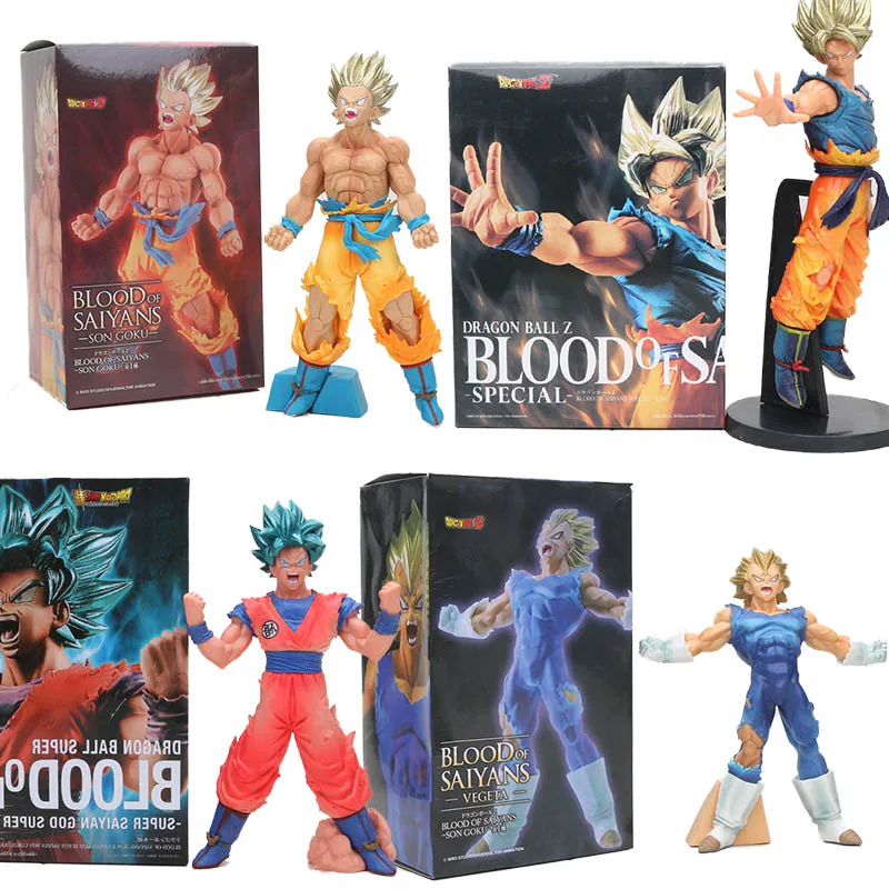 Драконий жемчуг Z фигура черный Сон Гоку кровь Saiyans Вегета Битва поврежденная ПВХ