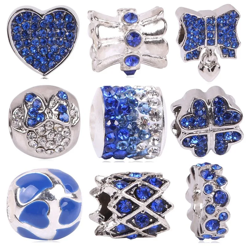 

AIFEILI New Arrival Silver Color Eye Of Evil Charm Bead With Blue CZ Fit Original Pandora Bracelet Fashion Jewelry Gift