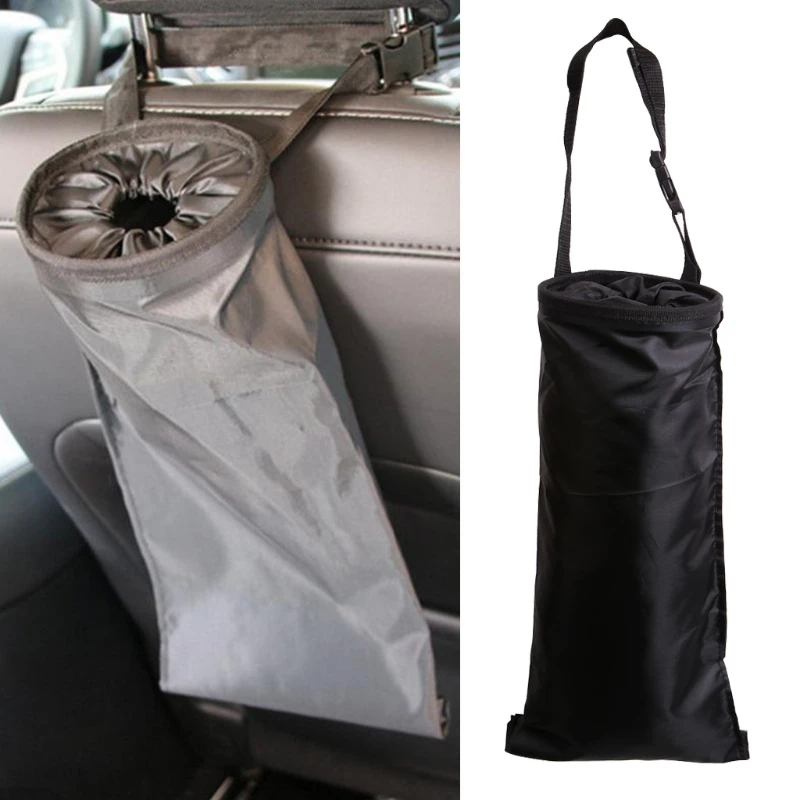 

1PC Car Seats Headrest Back Litter Trash Bags Washable Hanging Garbage Can Organizer New 10166