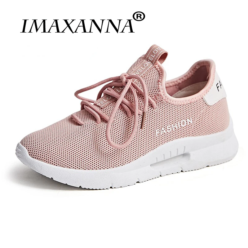 

IMAXANNA 2018 Summer Female sneakers Breathable Mesh Womens Running Shoes Lightweight Sport Shoes Woman Jogging Walking Shoes