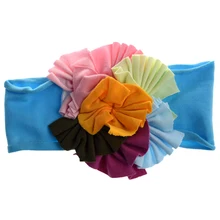 YOST-дизайн; повязка на голову с пятью маленькими цветами; головная повязка с узором для маленьких девочек