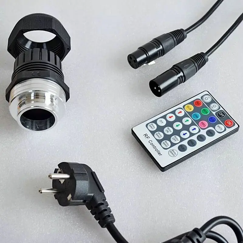 Remote control DMX512 RGBW 50W Twinkle Wheel LED Fiber Optic Engine Light machine PMMA plastic cable Star Car ceiling DIY decor