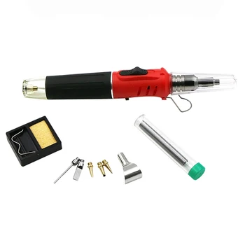 

10 in 1 Electronic Ignition Gas Solder Iron Kit Set Gas Blow Torch Solder Iron Gun Welding Pen Burner Tools