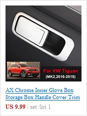 AX подходит для VW Tiguan хромированный задний багажник багажника Дверная ручка Крышка хвостовика светильник лампа отделка ободок молдинг Гарнир